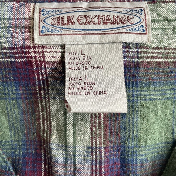 Silk Plaid Blouse - Picture 3 of 4